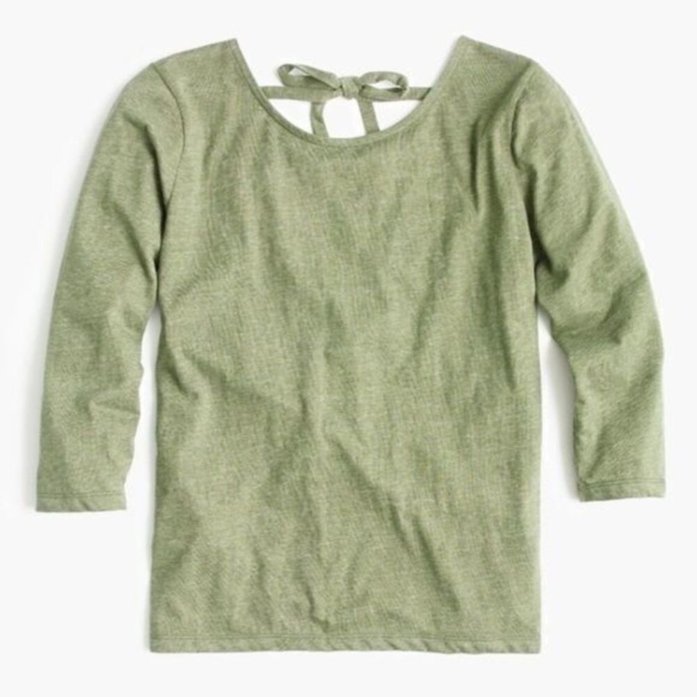 J. Crew‎ quarter length sleeve tie back top